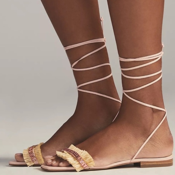 ANTHROPOLOGIE Embellished
Tie Up Sandals - Picture 6 of 8